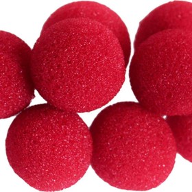 Super Soft Sponge Balls (0.75 Inch, 8 Balls) - Red