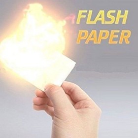 Tricks with fire Flash Paper - Thin White (4 sheets) - PandaMagic Panda Flash Magic - 1