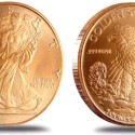 Copper WALKING LIBERTY One Dollar size