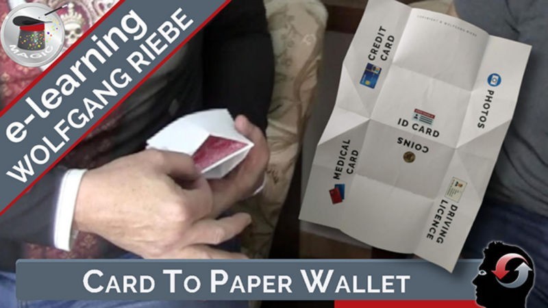 Card Magic and Trick Decks Card to Paper Wallet by Hans Trixer/Wolfgang Riebe Mixed Media DOWNLOAD MMSMEDIA - 1