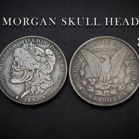 Magic with Coins Morgan Skull Head coin by Men Zi Magic TiendaMagia - 1