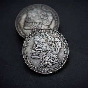 Magic with Coins Morgan Skull Head coin by Men Zi Magic TiendaMagia - 2