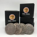 Magic with Coins Four in One - Half Dollar - Eisenhower Dollar Tango Magic - 1