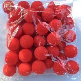 Accessories 50 Super Soft 1.5 Inch Sponge Balls (Red) - Goshman TiendaMagia - 2