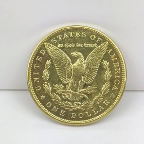 Magic with Coins Regular coin - Replica Golden Morgan Tango Magic - 1