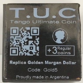 Magia con Monedas TUC y 3 monedas - Replica Golden Morgan Tango Magic - 3