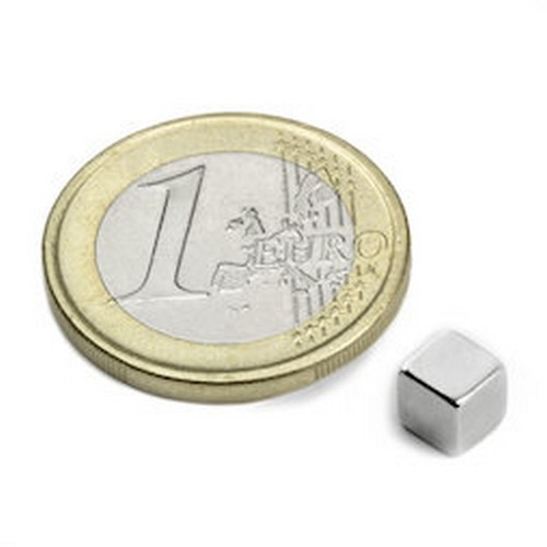 Home magnet 5x5 mm Neodymium, N42, nickel-plated TiendaMagia - 1