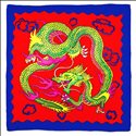 Pañuelo Dragon de Seda Sitta - Rojo – 90 cm