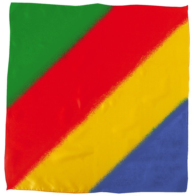 Pañuelo de seda multicolor - 90 cm