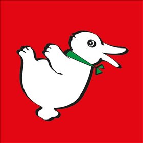 Rabbit-Duck Silk 18” - Red