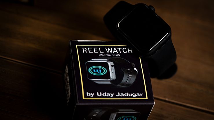 REEL WATCH Titanium Black with black band smart watch de Uday Jadugar 
