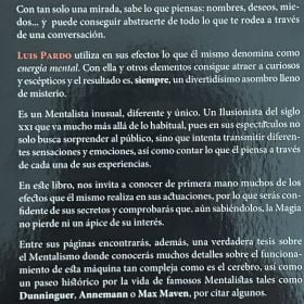 Iniciación al Mentalismo Elemental - Luís Pardo - Book in Spanish 