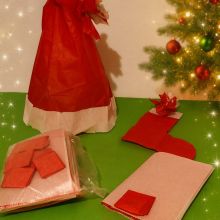 Santa Hat Tear with Stocking (6 units) 