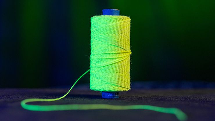 WGM UV GLOW GYPSY THREAD YELLOW REFILL SPOOL - Murphy's Magic 
