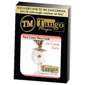 Two coins thru card 50 Cents Euro - Tango Magic